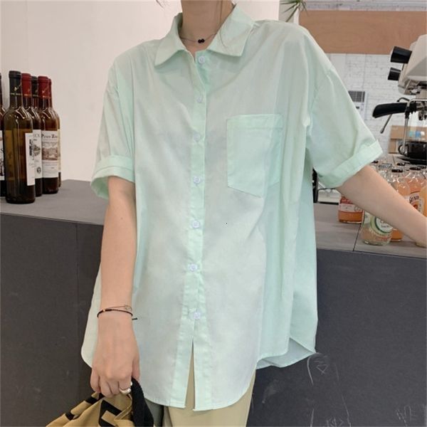 women's blouses & shirts all-match casual short-sleeved solid thin streetwear vintage gentle chic summer new, White
women's blouses & shirts all-match casual short-sleeved solid thin streetwear vintage gentle chic summer new, White