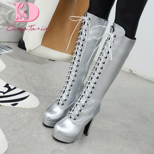 boots doratasia 2021 arrivals plus size 48 women warm plush square heel knee-high cross-tied platform winter shoes, Black
boots doratasia 2021 arrivals plus size 48 women warm plush square heel knee-high cross-tied platform winter shoes, Black