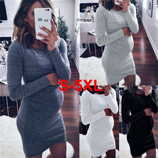 maternity dress pregnancy autumn es pregnant women long sleeve bodycon o-neck casual mother home clothes maternity clothings, White
maternity dress pregnancy autumn es pregnant women long sleeve bodycon o-neck casual mother home clothes maternity clothings, White