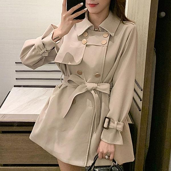 women's trench coats women double breasted coat spring 2021 fashion slim windbreaker with belt long british style black/beige/khaki, Tan;black
women's trench coats women double breasted coat spring 2021 fashion slim windbreaker with belt long british style black/beige/khaki, Tan;black