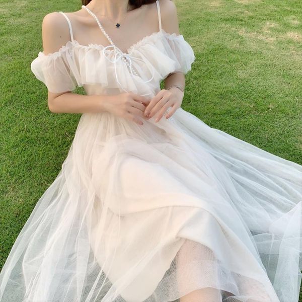 lolita style mesh ruffles women dresses slash neck off shoulder lace up summer white dress spaghetti strap, Black;gray
lolita style mesh ruffles women dresses slash neck off shoulder lace up summer white dress spaghetti strap, Black;gray