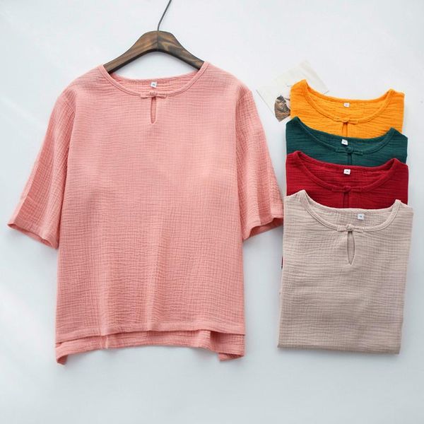 women blouses 2021 summer vintage half sleeve blouse shirt plus size casual cotton linen 13 colors femininas -7xl women's & shirts, White
women blouses 2021 summer vintage half sleeve blouse shirt plus size casual cotton linen 13 colors femininas -7xl women's & shirts, White