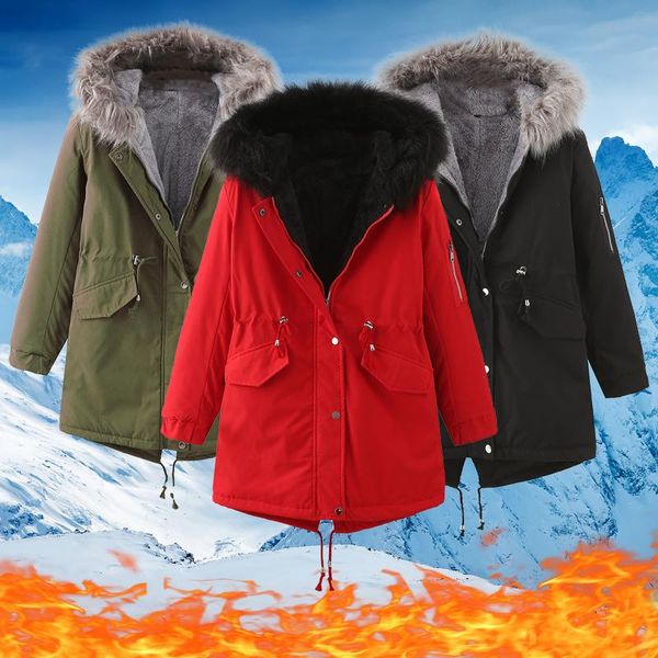 women's hoodies & sweatshirts winter warm casual coat long thickening and velvet keeping with hat solid zipper plus oversized overcoat, Black
women's hoodies & sweatshirts winter warm casual coat long thickening and velvet keeping with hat solid zipper plus oversized overcoat, Black