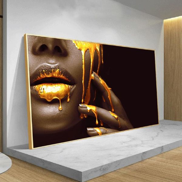 woman golden lip liquid modern wall art nordic decor painting canvas posters and prints picture for living room paintings
woman golden lip liquid modern wall art nordic decor painting canvas posters and prints picture for living room paintings