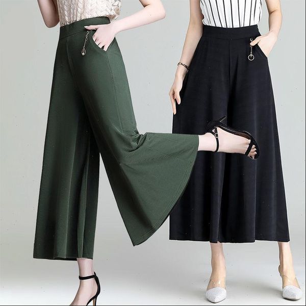 loose wide legged cool women pants thin culotte elastic high waist leg womens, Black;white
loose wide legged cool women pants thin culotte elastic high waist leg womens, Black;white
