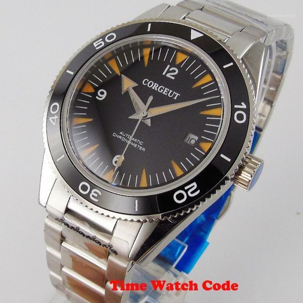 wristwatches 41mm genuine miyota 8215 automatic men's watch date window black dial sapphire glass rotating ceramic bezel bracelet, Slivery;brown
wristwatches 41mm genuine miyota 8215 automatic men's watch date window black dial sapphire glass rotating ceramic bezel bracelet, Slivery;brown