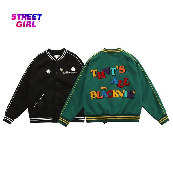 women's jackets street girl 2021 fall winter series jacket raglan sleeve embroidery letter retro men's and baseball, Black;brown
women's jackets street girl 2021 fall winter series jacket raglan sleeve embroidery letter retro men's and baseball, Black;brown