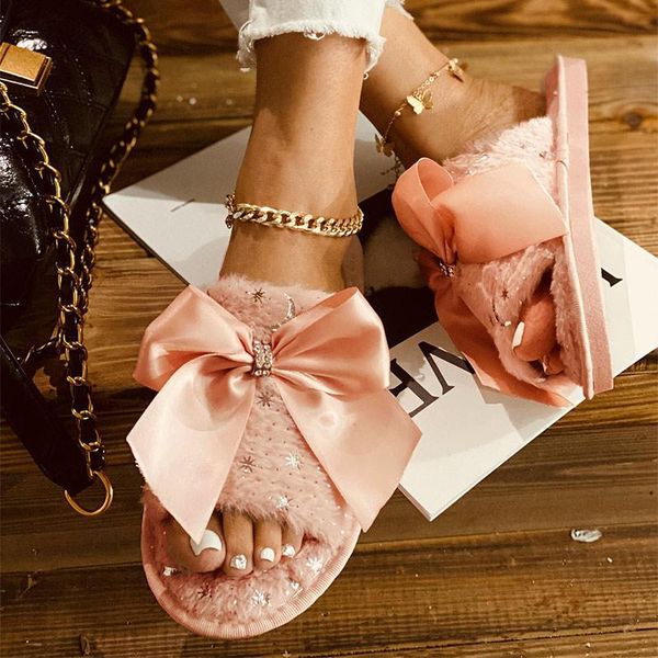 women indoor soft bottom open toe warm plush ladies bow shoes female footwear 2021 casual shoe women's fashion slippers, Black
women indoor soft bottom open toe warm plush ladies bow shoes female footwear 2021 casual shoe women's fashion slippers, Black