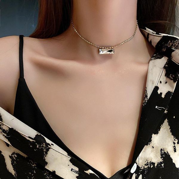 chains states fashion simple transparent diamond necklace choker short sautoir female temperament design, Silver
chains states fashion simple transparent diamond necklace choker short sautoir female temperament design, Silver