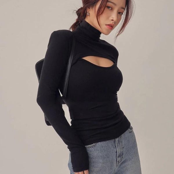 women's sweaters 2021 autumn fashion women turtleneck sweater long sleeve hollow out slim fit sweatshirt ladies gym sports pullover top, White;black
women's sweaters 2021 autumn fashion women turtleneck sweater long sleeve hollow out slim fit sweatshirt ladies gym sports pullover top, White;black