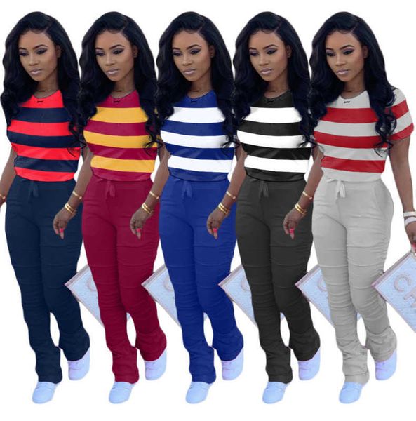 women sports tracksuits matching t shirt hip slim pleated micro flared pants outfits ladies print casual two piece set clothing, Gray
women sports tracksuits matching t shirt hip slim pleated micro flared pants outfits ladies print casual two piece set clothing, Gray