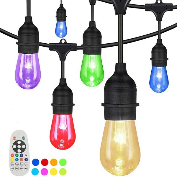 strings s14 rgb led string lights e27 waterproof resistant bulbs remote outside light for garden patio garland christmas holiday wedding
strings s14 rgb led string lights e27 waterproof resistant bulbs remote outside light for garden patio garland christmas holiday wedding