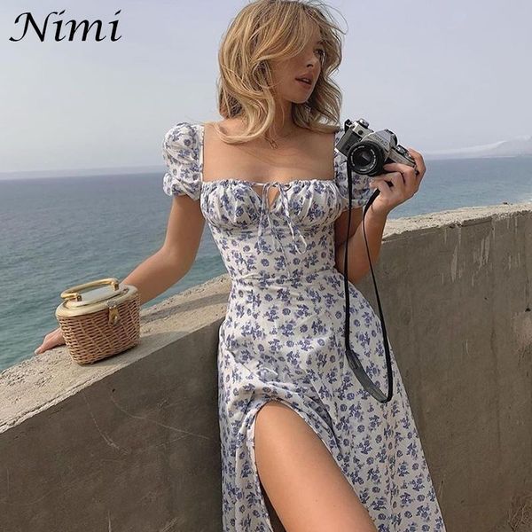 casual dresses nimi puff sleeve dress split fork vestidos largos summer de verano women jurken zomer 2021 fashion robe fleurie sukienki, Black;gray
casual dresses nimi puff sleeve dress split fork vestidos largos summer de verano women jurken zomer 2021 fashion robe fleurie sukienki, Black;gray