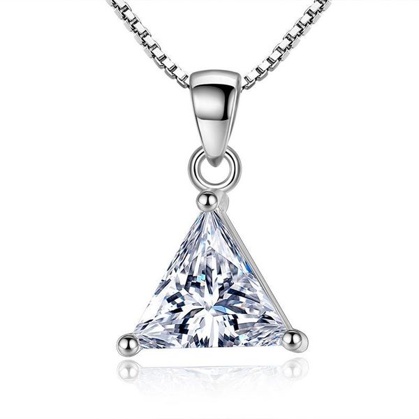 Sterling Silver Jewelry Zirconia Triangle Pendant Neckace For Women Gift 45cm Box Chain Choker Collares Chains
Sterling Silver Jewelry Zirconia Triangle Pendant Neckace For Women Gift 45cm Box Chain Choker Collares Chains