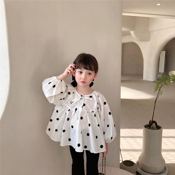 fashion baby girl dot long sleeve blouse spring children cute loose all match shirts for girls clothing, White;black
fashion baby girl dot long sleeve blouse spring children cute loose all match shirts for girls clothing, White;black