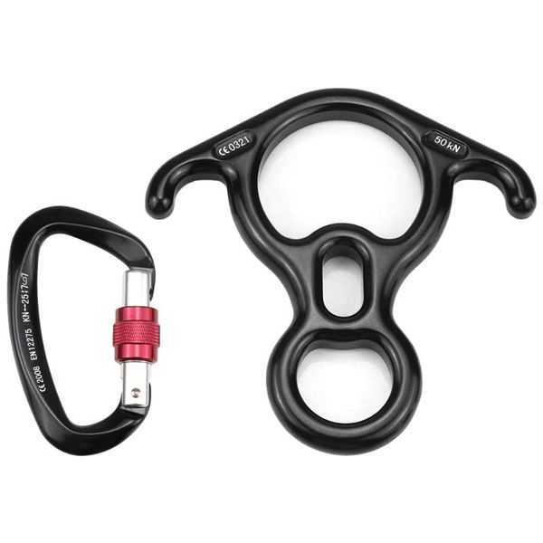 outdoor 25kn carabiner 50kn climb 8 descender set with screw locking gate for hammocks camping hiking climbing equipment cords, slings and w
outdoor 25kn carabiner 50kn climb 8 descender set with screw locking gate for hammocks camping hiking climbing equipment cords, slings and w