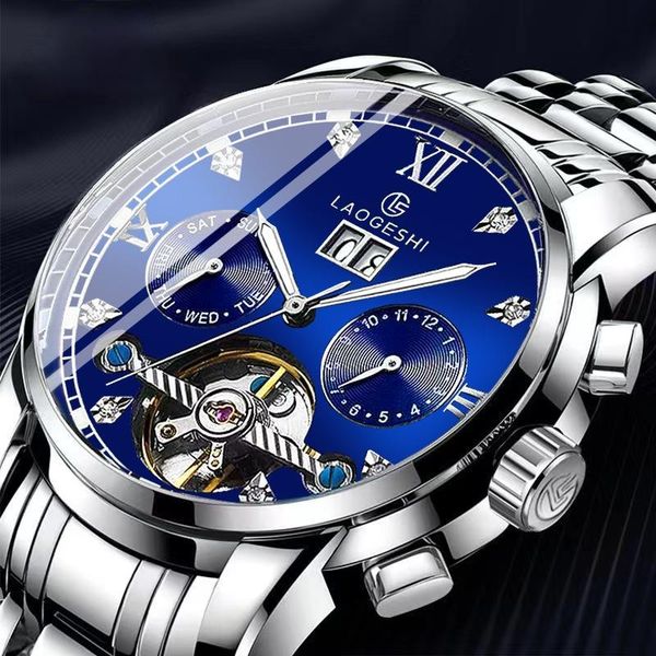 wristwatches men's automatic mechanical watch business waterproof star luminous men, Slivery;brown
wristwatches men's automatic mechanical watch business waterproof star luminous men, Slivery;brown