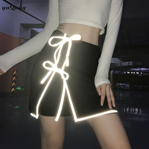skirts yuqung women reflective stripe short bodycon skirt autumn winter lace up high waist split bandage mini jupe, Black
skirts yuqung women reflective stripe short bodycon skirt autumn winter lace up high waist split bandage mini jupe, Black