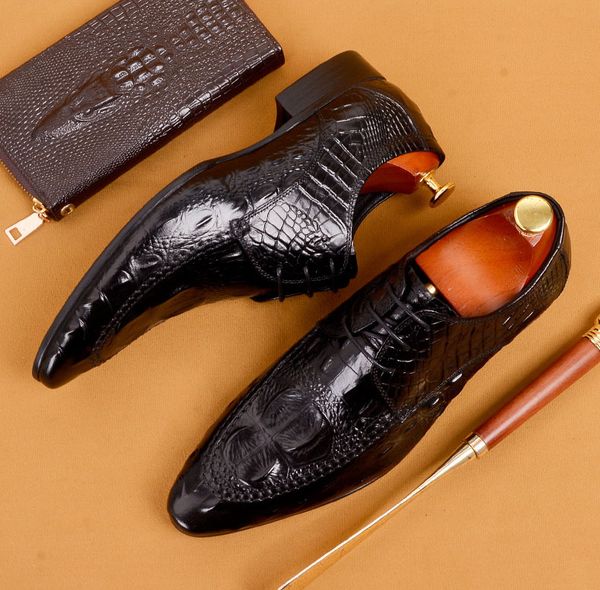 mens formal shoes genuine leather oxford shoes for men italian dress shoes wedding party laces crocodile, Black
mens formal shoes genuine leather oxford shoes for men italian dress shoes wedding party laces crocodile, Black