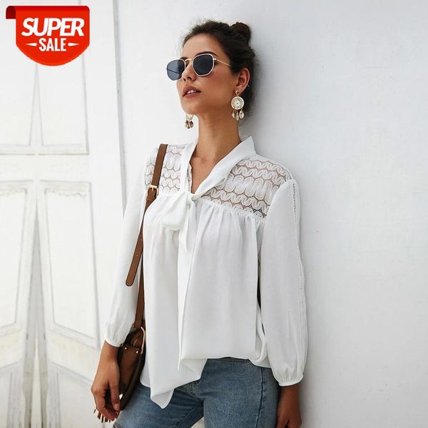 Spring Summer Chifflon Lace Hollow Out Blouse Women Bow Full Sleeve Solid Shirt Top 2021 New #6U2t, White
Spring Summer Chifflon Lace Hollow Out Blouse Women Bow Full Sleeve Solid Shirt Top 2021 New #6U2t, White