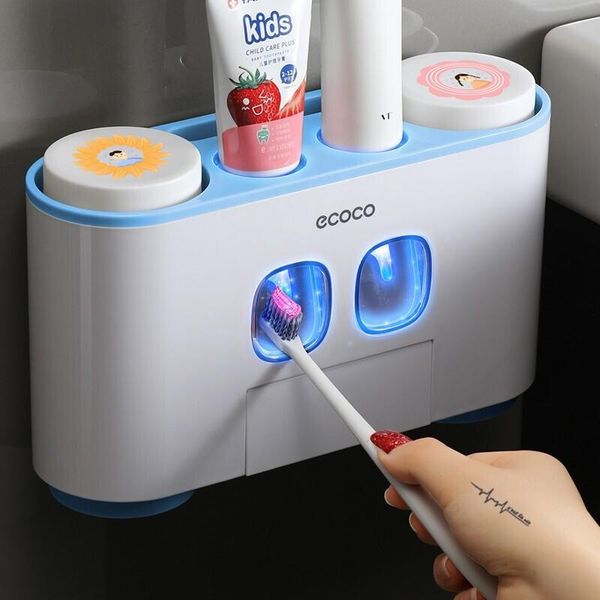 automatic toothpaste dispenser dust-proof toothbrush holder with cups no nail wall stand shelf bathroom accessories sets holders
automatic toothpaste dispenser dust-proof toothbrush holder with cups no nail wall stand shelf bathroom accessories sets holders