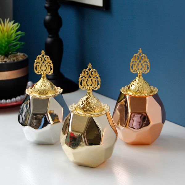 fragrance lamps rhombus polygonal gilded ceramic incense burner ornaments home decoration
fragrance lamps rhombus polygonal gilded ceramic incense burner ornaments home decoration