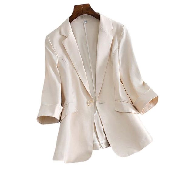 women's suits & blazers spring autumn office suit coat women 4xl plus size fashion linen blazer casual jacket r137, White;black 
women's suits & blazers spring autumn office suit coat women 4xl plus size fashion linen blazer casual jacket r137, White;black