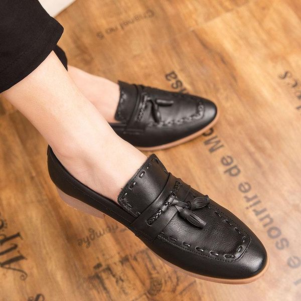 dress shoes men casual breathable tassel leather loafers business office shoe for man driving moccasins slip-on, Black
dress shoes men casual breathable tassel leather loafers business office shoe for man driving moccasins slip-on, Black