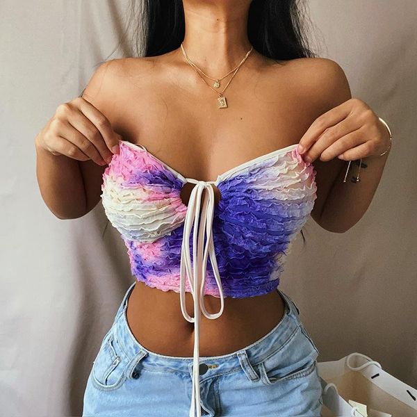 women's tanks & camis tie dye women tube summer lace up ruffles party bandeau crop female slim strapless vest clothing yuqung, White
women's tanks & camis tie dye women tube summer lace up ruffles party bandeau crop female slim strapless vest clothing yuqung, White