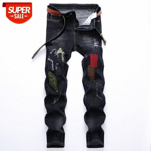 european and american trend of stretch jeans men's fall winter ripped patch #hd1j, Blue
european and american trend of stretch jeans men's fall winter ripped patch #hd1j, Blue