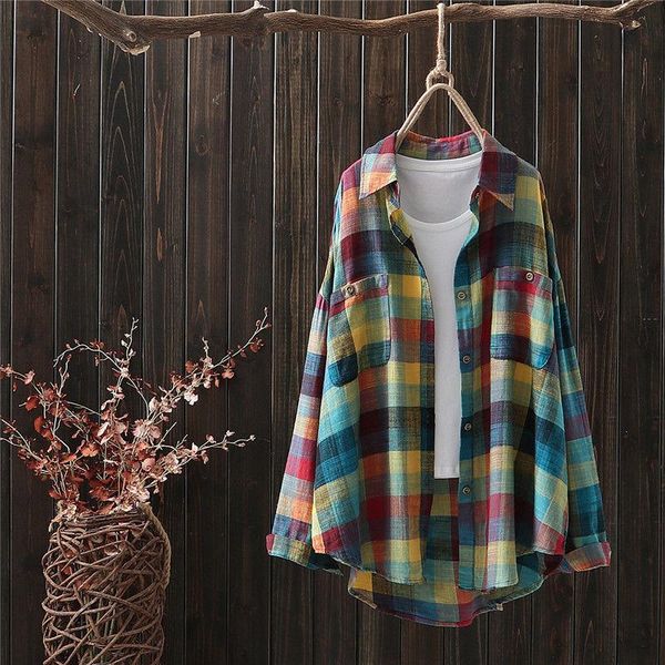 women's jackets colour plaid shirt casual coat medium long spring and autumn women clothing cotton blouses jacket loose outerwear, Black;brown
women's jackets colour plaid shirt casual coat medium long spring and autumn women clothing cotton blouses jacket loose outerwear, Black;brown