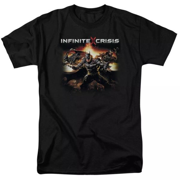 infinite crisis batmen t-shirt dc comics sizes s-3x new, White;black 
infinite crisis batmen t-shirt dc comics sizes s-3x new, White;black
