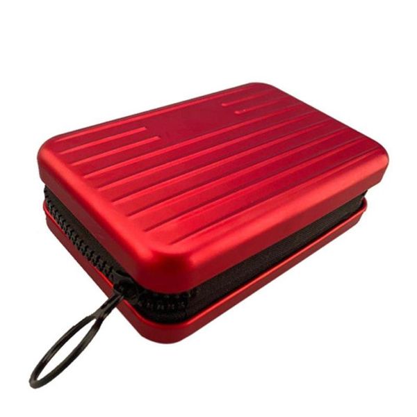 aluminum alloy card case zipper wallet purses design rfid holder secure a8a1 wallets, Red;black
aluminum alloy card case zipper wallet purses design rfid holder secure a8a1 wallets, Red;black