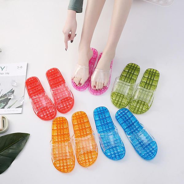 women's flip flops anti slip transparent crystal bathroom sandals slippers bath shoes, Black
women's flip flops anti slip transparent crystal bathroom sandals slippers bath shoes, Black