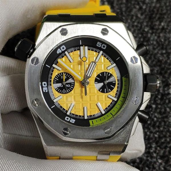 wristwatches 42mm watch men sterile dial stainless steel case japan vk63 timing multi-functional chronograph rubber strap quartz, Slivery;brown
wristwatches 42mm watch men sterile dial stainless steel case japan vk63 timing multi-functional chronograph rubber strap quartz, Slivery;brown