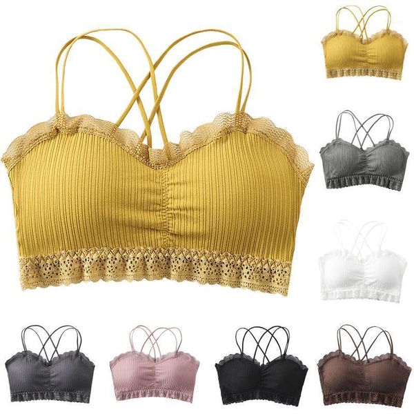 women push up lace bra camisole solid color vest chest plus size underwear lingerie full cup tube bustiers & corsets, Black;white
women push up lace bra camisole solid color vest chest plus size underwear lingerie full cup tube bustiers & corsets, Black;white