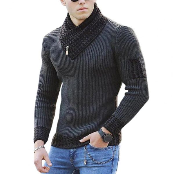 men's sweaters 2021 european and american men's casual slim fit knitted pullover long sleeve scarf collar sweater wear, White;black
men's sweaters 2021 european and american men's casual slim fit knitted pullover long sleeve scarf collar sweater wear, White;black