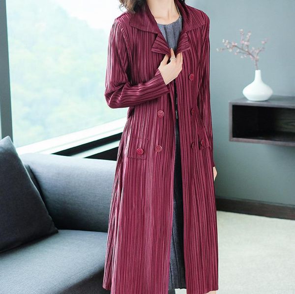 women's trench coats lanmrem 2021 fashion pleated clothing double breasted overcoat female's long type personal coat vestido yf, Tan;black
women's trench coats lanmrem 2021 fashion pleated clothing double breasted overcoat female's long type personal coat vestido yf, Tan;black