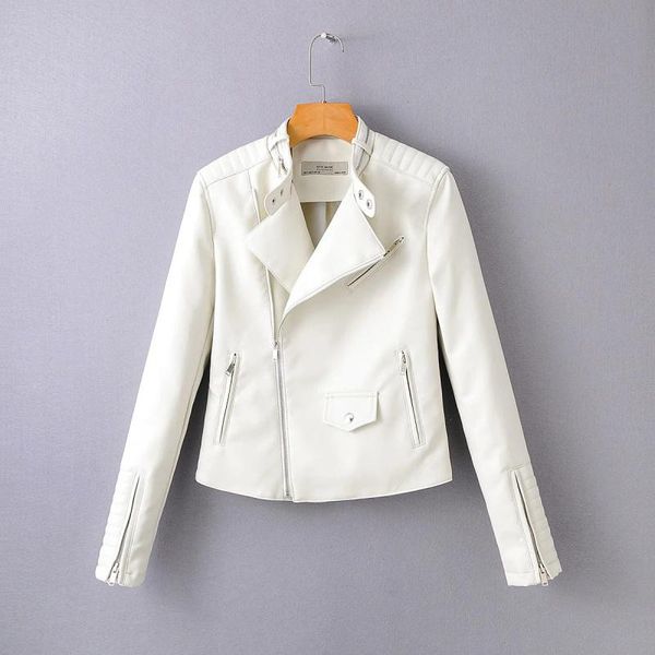 women's leather & faux cool women jackets 2021 spring white fashion casual female coat streetwear ladies jacket pocket girls coats, Black
women's leather & faux cool women jackets 2021 spring white fashion casual female coat streetwear ladies jacket pocket girls coats, Black