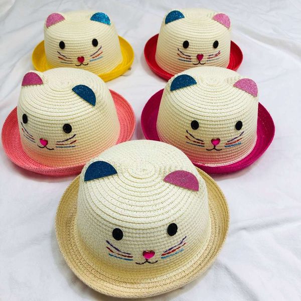 straw hat children summer boys and girls sun cute cat outdoor beach hat tide, Yellow
straw hat children summer boys and girls sun cute cat outdoor beach hat tide, Yellow