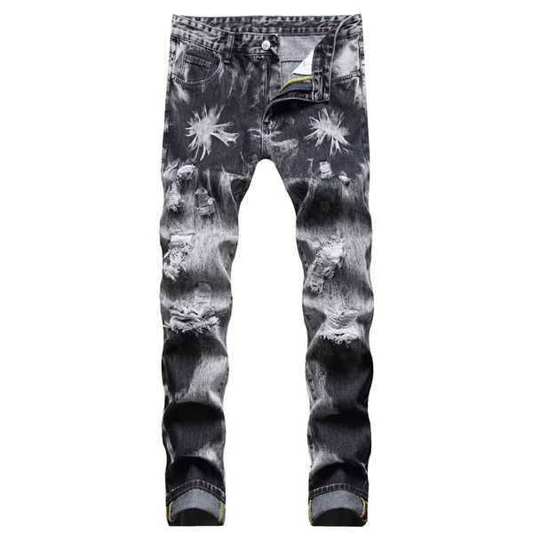 men's slim fit tie dye jeans straight leg patchwork ripped men denim pants regular cotton jean destroyed pant hip hop casual big size t, Blue
men's slim fit tie dye jeans straight leg patchwork ripped men denim pants regular cotton jean destroyed pant hip hop casual big size t, Blue