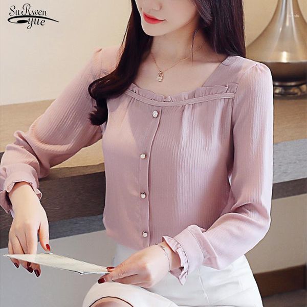 women's blouses & shirts fashion chiffon white korean slim long sleeve female shirt blusas vintage elegant pink 15629
women's blouses & shirts fashion chiffon white korean slim long sleeve female shirt blusas vintage elegant pink 15629