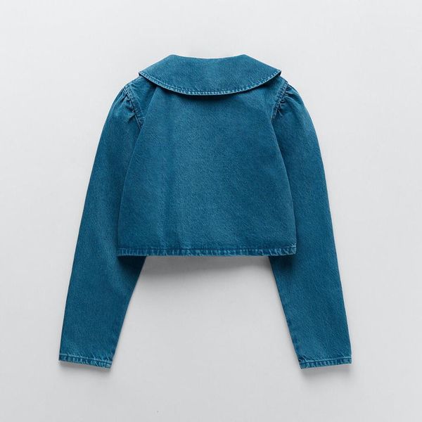 women's two piece pants casual retro doll short collar versatile denim coat 2021 suit ladies'skirt, White
women's two piece pants casual retro doll short collar versatile denim coat 2021 suit ladies'skirt, White