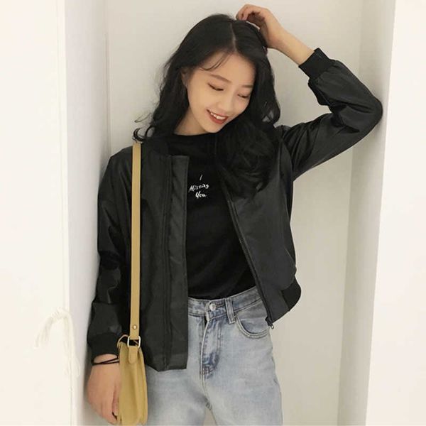 autumn female punk casual black leather loose harajuku jacket hip hop gothic fashion spring short streetwear baseball 210608, Black;brown
autumn female punk casual black leather loose harajuku jacket hip hop gothic fashion spring short streetwear baseball 210608, Black;brown