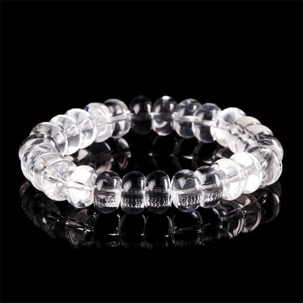 12mm ice transparent white crystal bracelet natural crystal bracelet apple bead bracelet, Black
12mm ice transparent white crystal bracelet natural crystal bracelet apple bead bracelet, Black