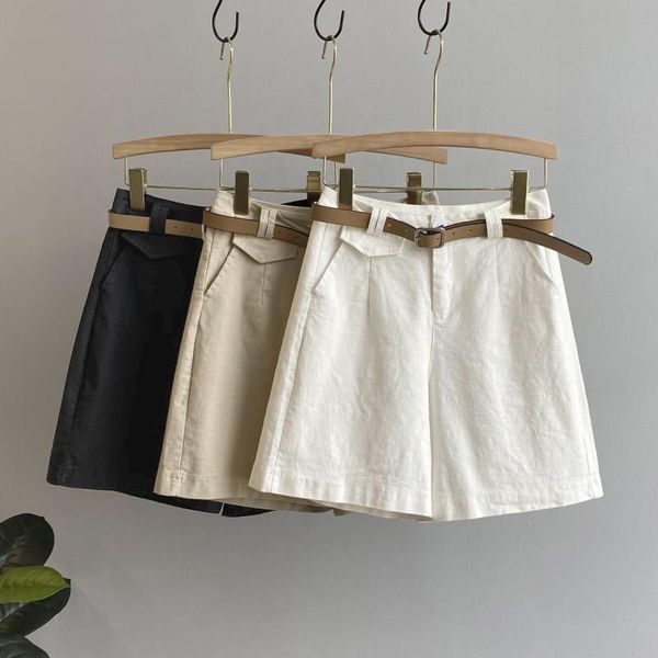 women's shorts 2021 women high waist summer cotton boho wide leg khaki white pantalones feminino, White;black
women's shorts 2021 women high waist summer cotton boho wide leg khaki white pantalones feminino, White;black