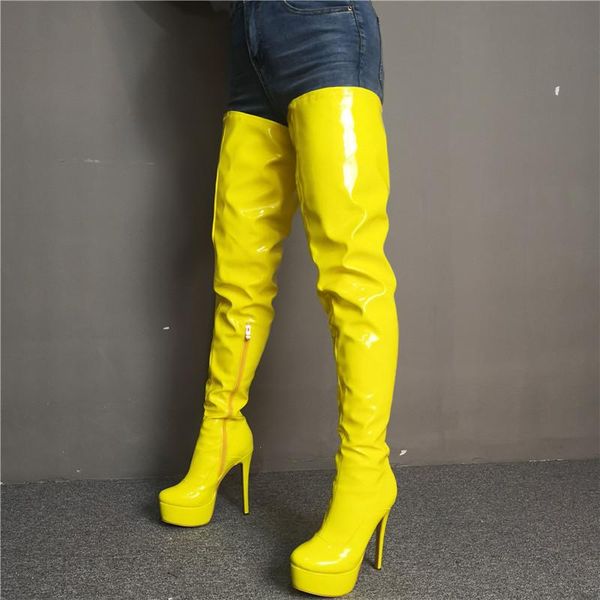 boots women crotch yellow stretchy over knee high heeled zapatillas shoes woman tenis feminino botas large size 43 45 47, Black
boots women crotch yellow stretchy over knee high heeled zapatillas shoes woman tenis feminino botas large size 43 45 47, Black