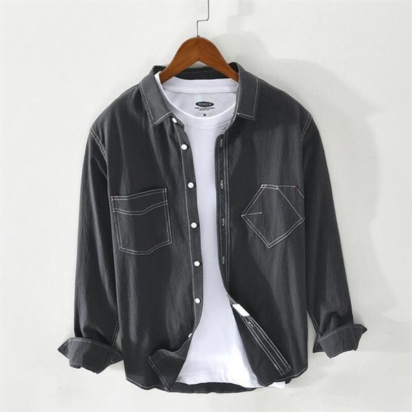 men's casual shirts 2021 spring summer cotton vintage long sleeve shirt male office slim fit for social z910, White;black
men's casual shirts 2021 spring summer cotton vintage long sleeve shirt male office slim fit for social z910, White;black