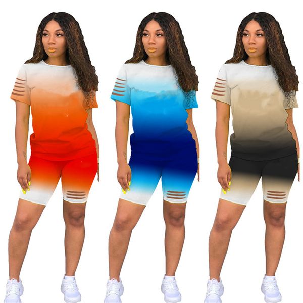 plus size s-3xl women gardient tracksuits ripped two piece sets letter print sweatsuits summer clothing t shirts+mini shorts slim jogger sui, Gray
plus size s-3xl women gardient tracksuits ripped two piece sets letter print sweatsuits summer clothing t shirts+mini shorts slim jogger sui, Gray