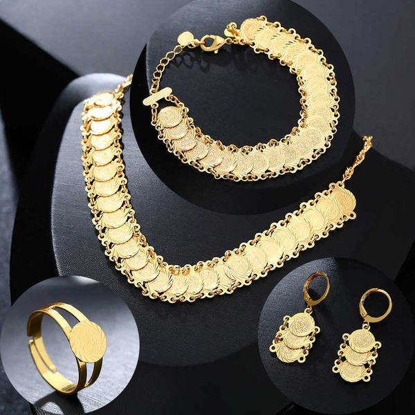 classic arab coin jewelry sets gold color necklace & bracelet earrings ring middle eastern for muslim women coin bijoux 210619, Black
classic arab coin jewelry sets gold color necklace & bracelet earrings ring middle eastern for muslim women coin bijoux 210619, Black